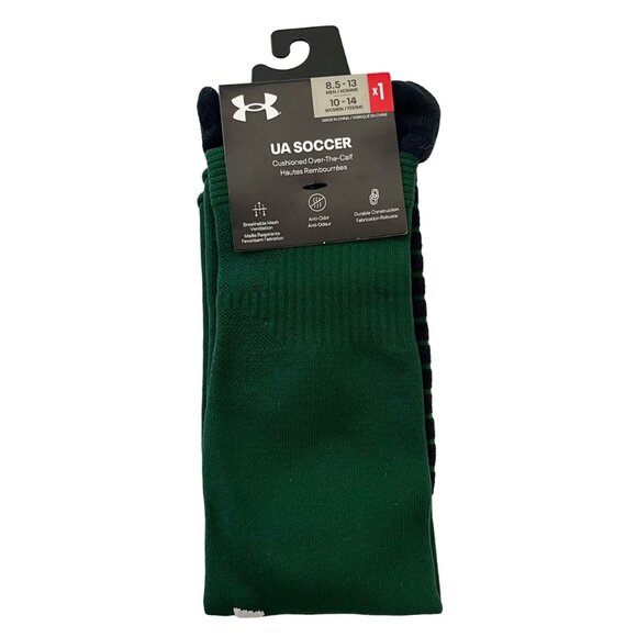 NEW Under Armour Soccer Over the Calf Socks in Green - Men's Size 8.5-13 - Picture 1 of 2